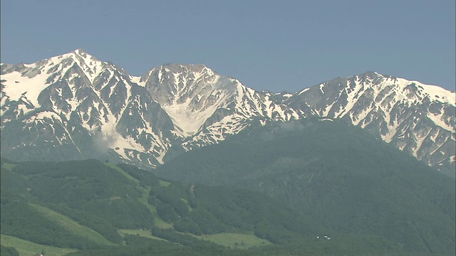 日本的白波山脉视频素材