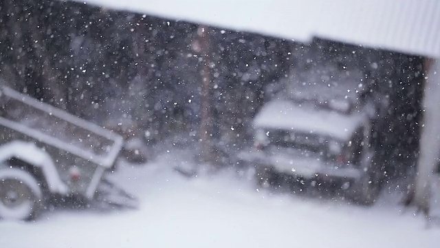 去雪中庭视频素材