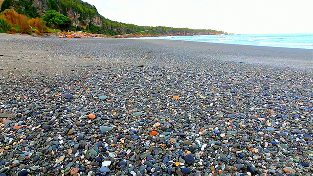 新西兰格雷茅斯punakaiki paparoa国家公园的海洋海景风景视频素材