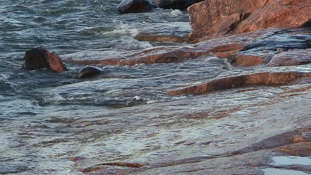 三海岸海浪的背景(HD 1080/50i)视频素材