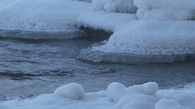 冰冻河流中的水流(HD 1080/50i)视频素材