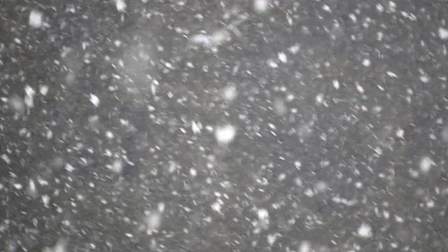 暴风雪中雪花划过屏幕(高清)视频素材