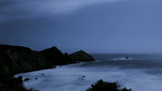 海岸线上的时光流逝视频素材