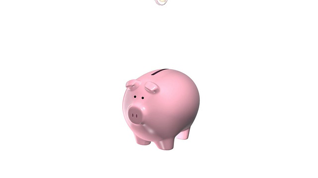 Piggy bank_03(高清25fps + Alpha)视频素材