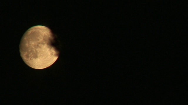 3 . Time-lapse of moon behind the trees时光流逝视频素材