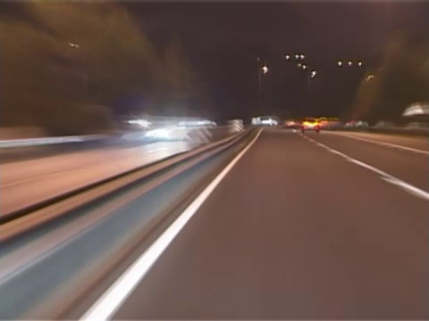 山区公路夜间行车延时视频素材