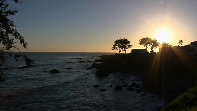 太平洋日落悬崖的时间流逝视频下载