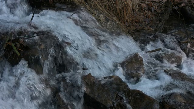 快速流特写镜头视频素材