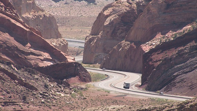 狼峡谷I-70号转弯视频素材