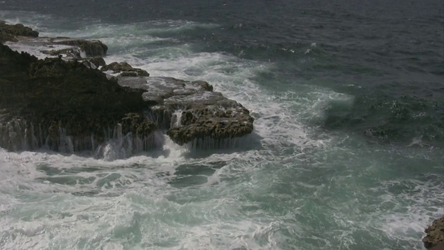 库拉索岛北面的狂野海洋视频素材