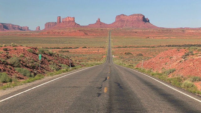 前往纪念碑谷的道路视频素材