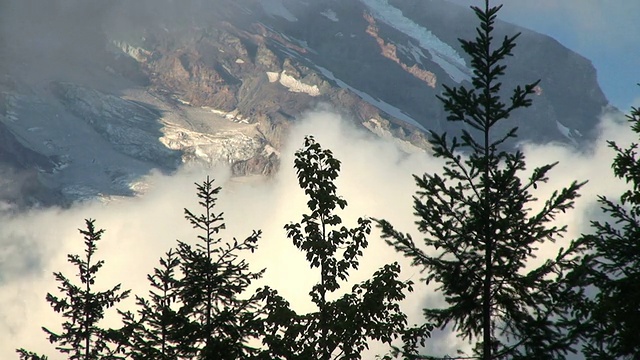 雷尼尔山，时间流逝视频素材