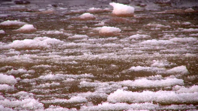 冰海水日出冬天视频素材