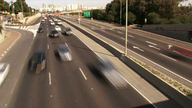 高速公路交通延时视频素材