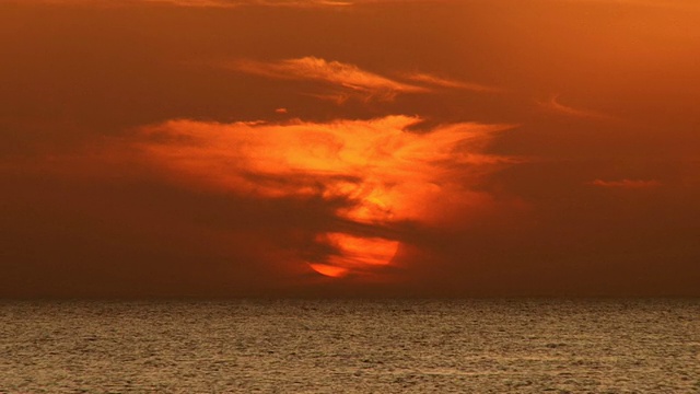 海滩日落或日出延时视频素材