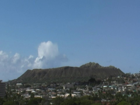 夏威夷瓦胡岛的钻石头视图视频素材