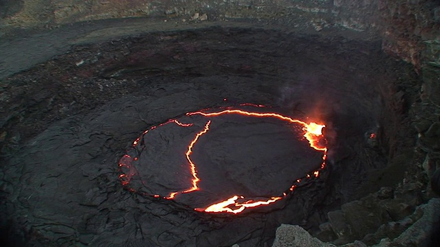 Erta Ale火山喷发熔岩湖视频素材