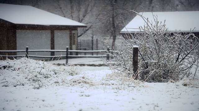 暴雪的房子视频素材