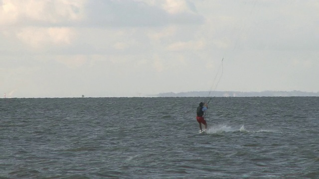 Kitesurfer在行动视频素材