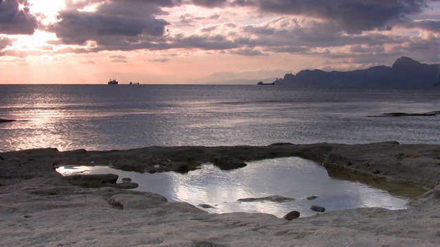 海景日落时视频素材