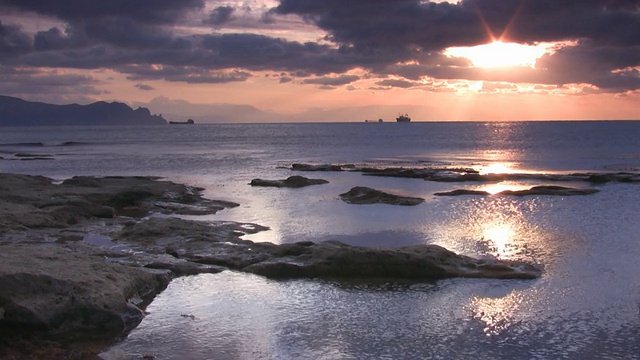 海景日落时视频素材