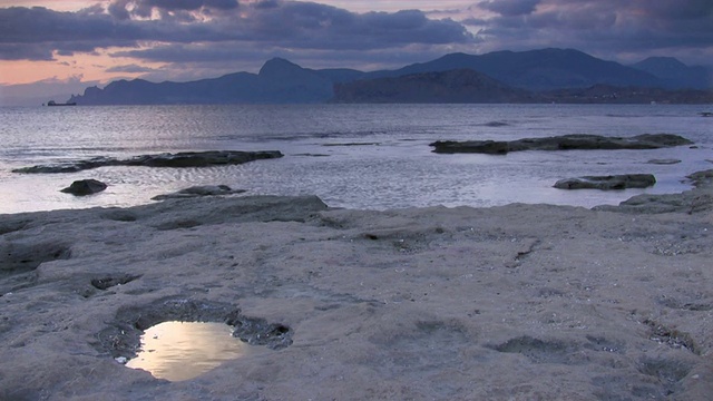 海岸日落之后视频素材