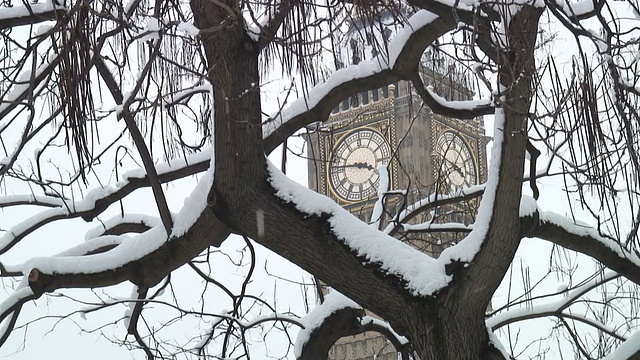 大本钟的雪视频素材