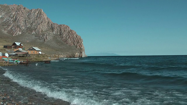 贝加尔湖的海岸线视频素材