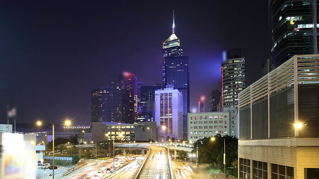 香港城市景观夜景。视频素材