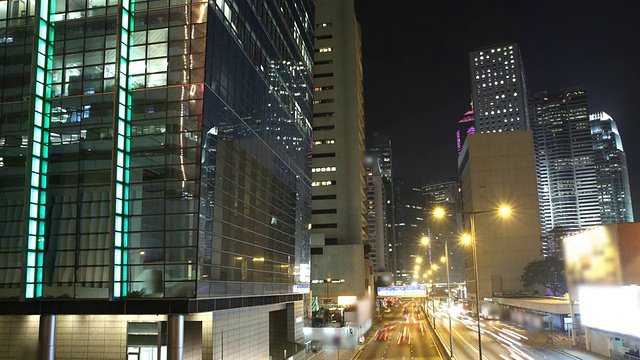 香港城市景观夜景。视频素材