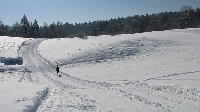 HD:男子越野滑雪视频素材