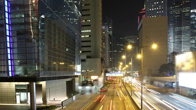 香港城市景观夜景视频素材