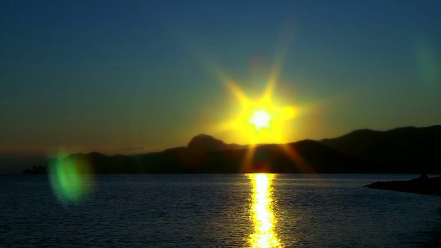 在海上日落视频素材