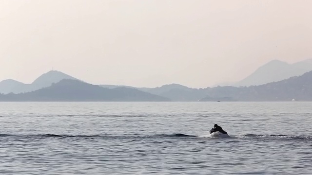 亚得里亚海性质和摩托艇视频素材