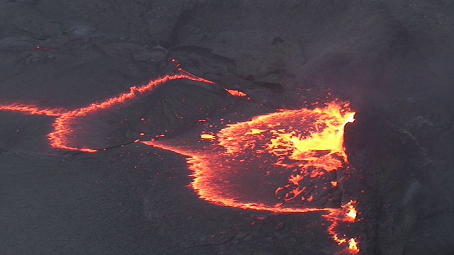 活火山傍晚喷发视频素材