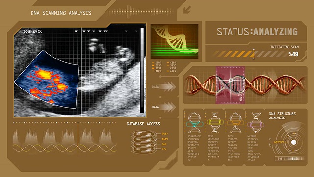 胎儿DNA扫描视频素材
