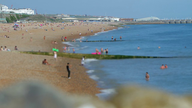 英国海边海岸线时间的推移视频下载