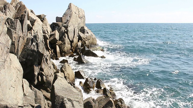 波涛汹涌的海面。视频素材