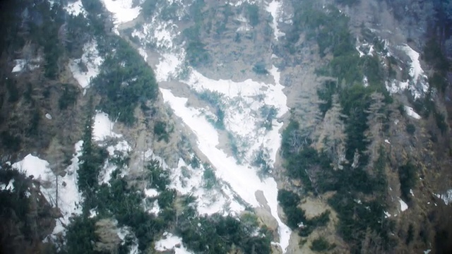 缆车登高，雪峰视频素材