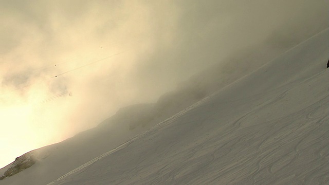 贡多拉和滑雪道视频素材