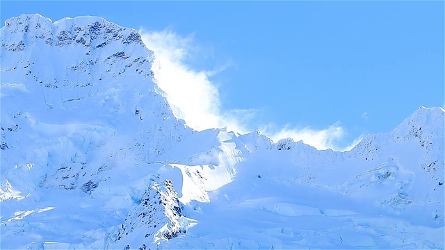 新西兰库克山的顶峰特写视频下载