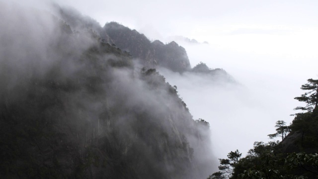 山对天俯视视频素材