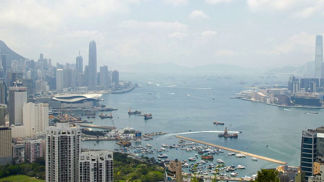 香港海港全景城市景观视频素材