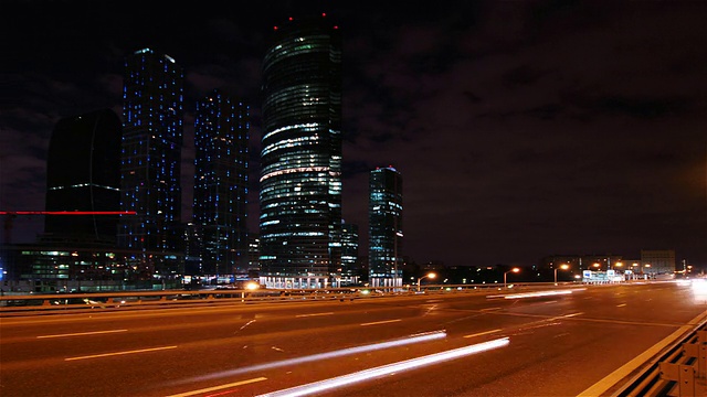 夜晚的城市,间隔拍摄视频素材