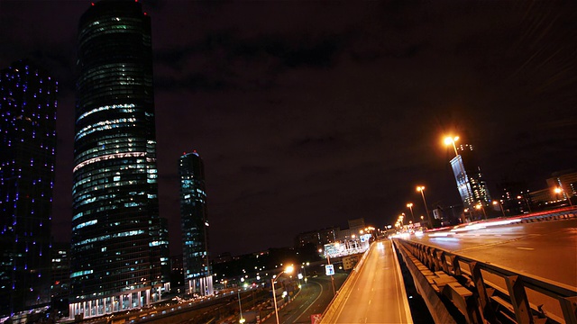 夜晚的城市,间隔拍摄视频素材