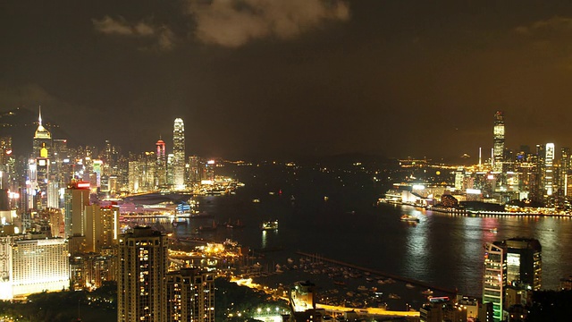 香港天际线夜景视频素材