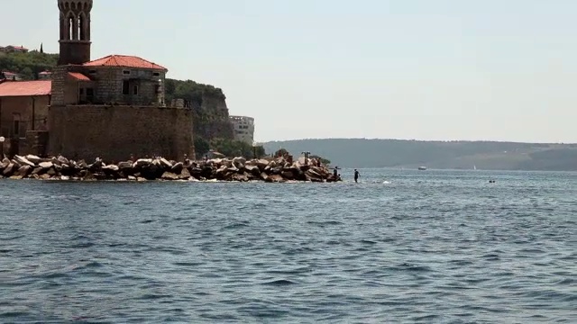 海景与蓝天建筑视频素材