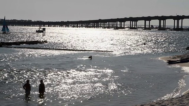 德斯坦海滩轮廓视频素材