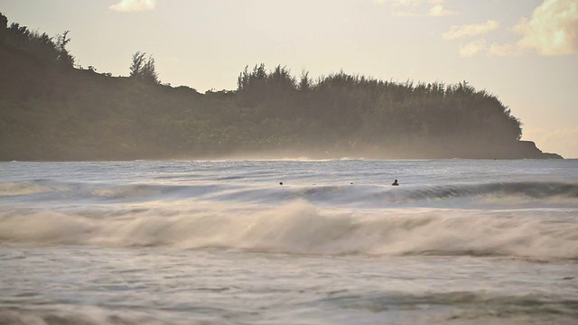 海滩时间流逝冲浪者视频素材