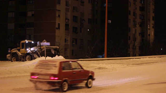 扫雪机在动视频素材